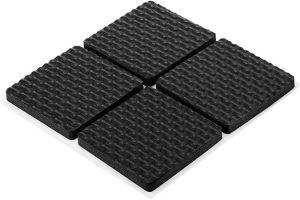 Protetor de Borracha Quadrado Adesivo – Kit com 8 Unidades