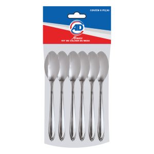 Kit Colheres de Mesa em Aço Inox – 6 Peças