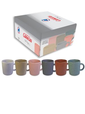 Kit Canecas de Cerâmica 6 Peças