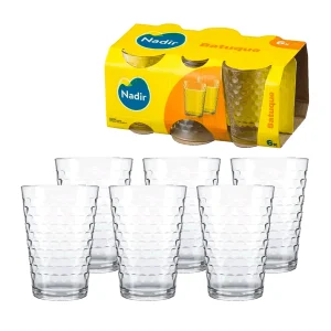 Jogo de Copos Nadir Batuque 265 ml – Kit com 6 Peças