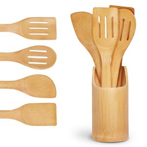 Kit de Colheres de Bambu