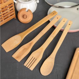 Kit de Colheres de Bambu